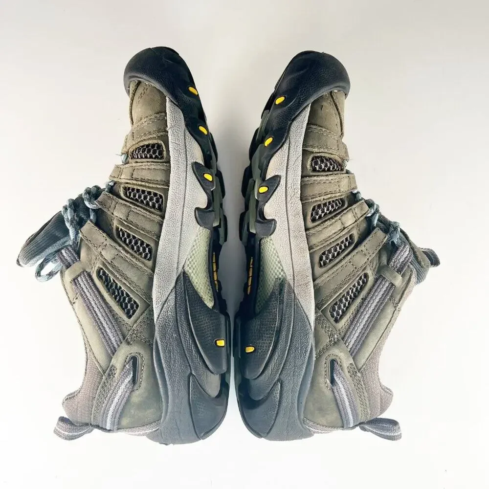 Keen 5258 Voyageur Low Leather Trail Hiking Shoes Taupe Brown Black Women 9